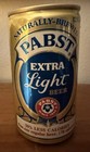 Vintage Pabst Extra Light aluminum beer can, pull tab intact, bottom opened — photo 3