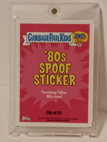 2015 30th ANNIVERSARY Garbage Pail Kids Mike Tyson Testy Ty 80's Spoof Sticker - Picture 2 of 3