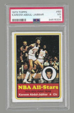 1973 Topps #50 KAREEM ABDUL-JABBAR PSA 3 VG Milwaukee Bucks HOF
