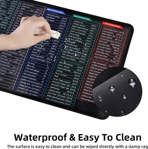 Computer Mouse Pad Desk Mat Excel Shortcut Mouse Pad Quick Key Super Large,80cm - 第 4/7 張圖片