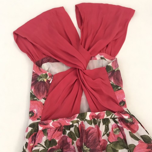 NWT Anthropologie Sz 6 electric LOVE Light Pink & Green Floral Dress Sleeveless - Picture 11 of 12