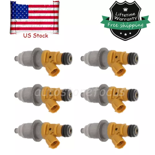 6PCS Fuel Injector 60V-13761-00-00 For 2003 & Up Yamaha Outboard HPDI 250 300HP