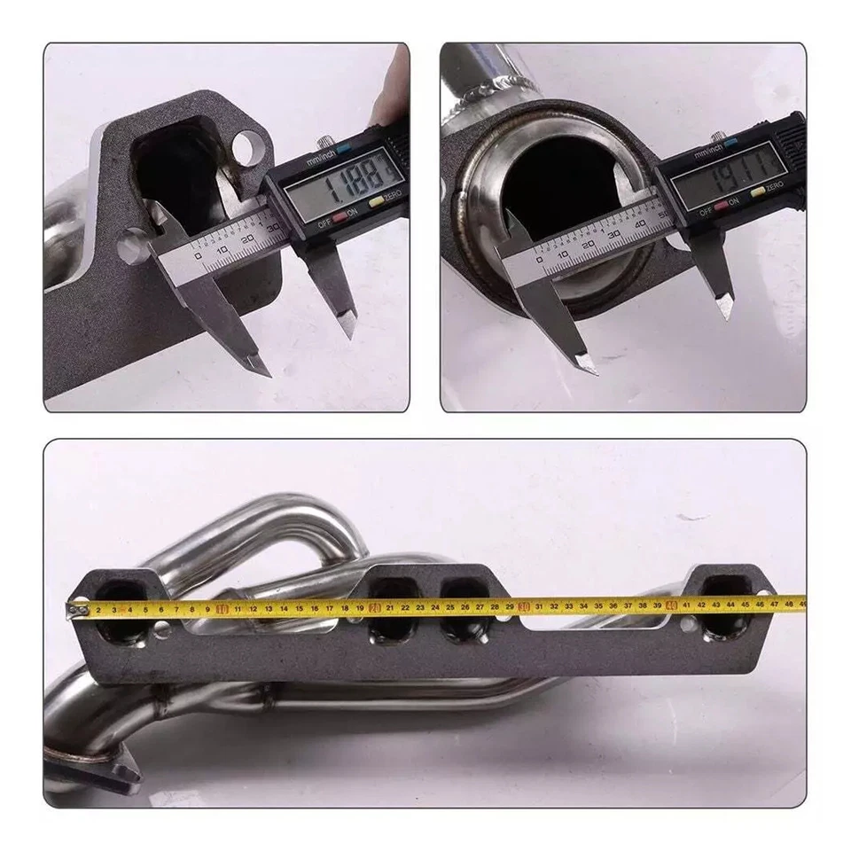 Cabezal de escape de acero inoxidable para Dodge Ram Dakota B150 1992-1994 Dodge B250 5,9 L Foto 3 de 4