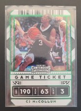 2020-21 Contenders Draft Picks CJ McCollum Game Ticket Green Shimmer #41