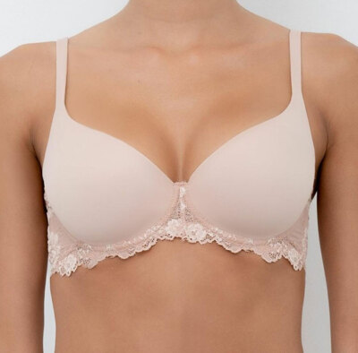Lormar Women's Art Mousse Lace Lightweight Padding Bra Lace