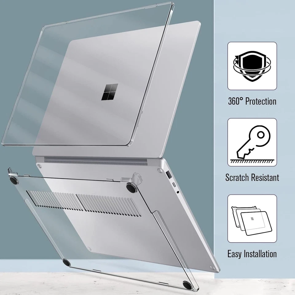 Case For 15 Inch Microsoft Surface Laptop 5 4 3 1872 Snap On Hard Shell Cover - Image 3 of 4