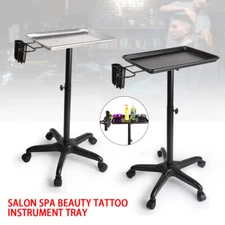 Salon Beauty Trolley Aluminum Trolley Hair Instrument Tray Caddy Black / Silver