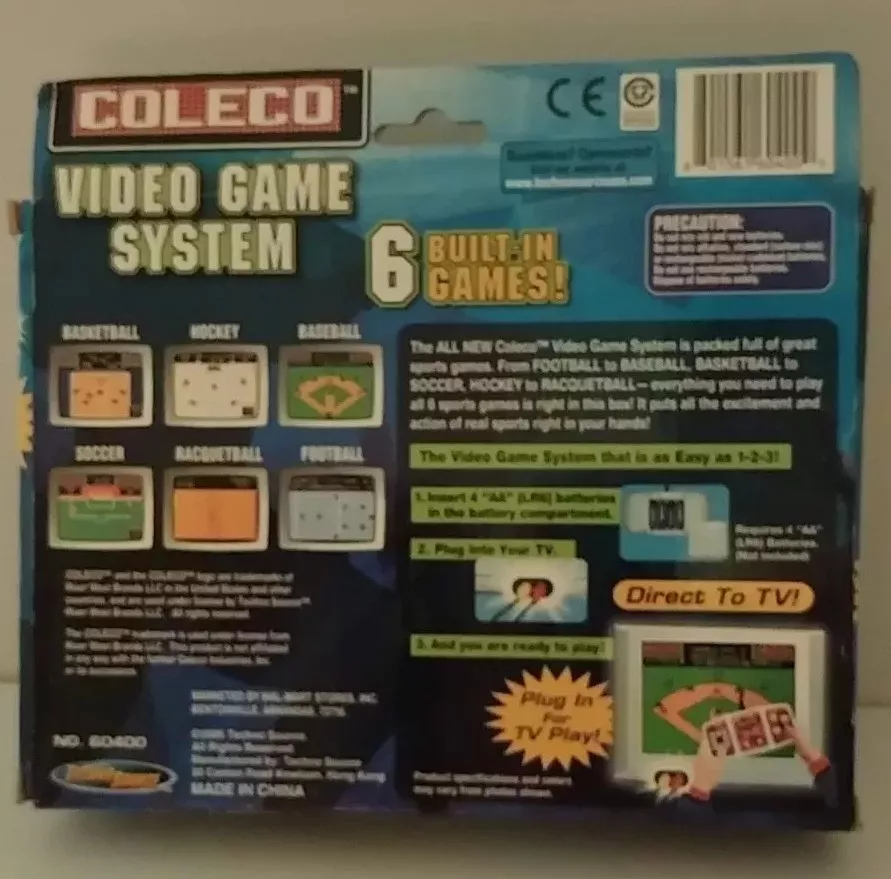 Coleco Video Game System w 6 Games Built In Plug N Play New In