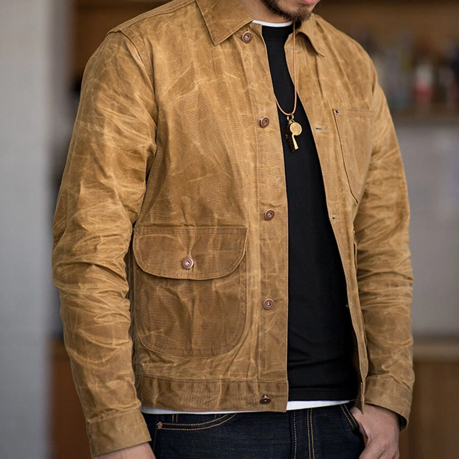 Oiled canvas jacket cheap