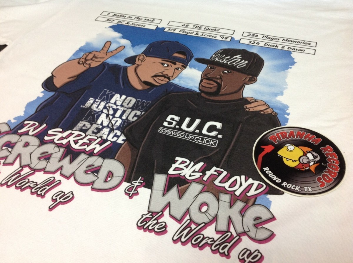 DJ Screw Big Floyd Woke SUC white shirt Houston Texas Smal - 5XL