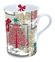 "Porzellan-Tasse\"Modern X-Mas\"Weihnachten*0,25L*Becher*Bone China*Merry Christmas"