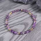 Natural Amethyst Purple Crystal Healing Women Gift Bracelet for Anxiety Relief