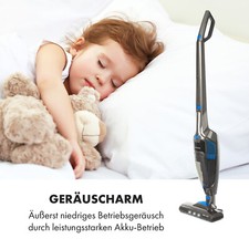 2in1 Handstaubsauger Bodensauger Akkusauger LED Licht beutellos kabellos blau – Bild 11