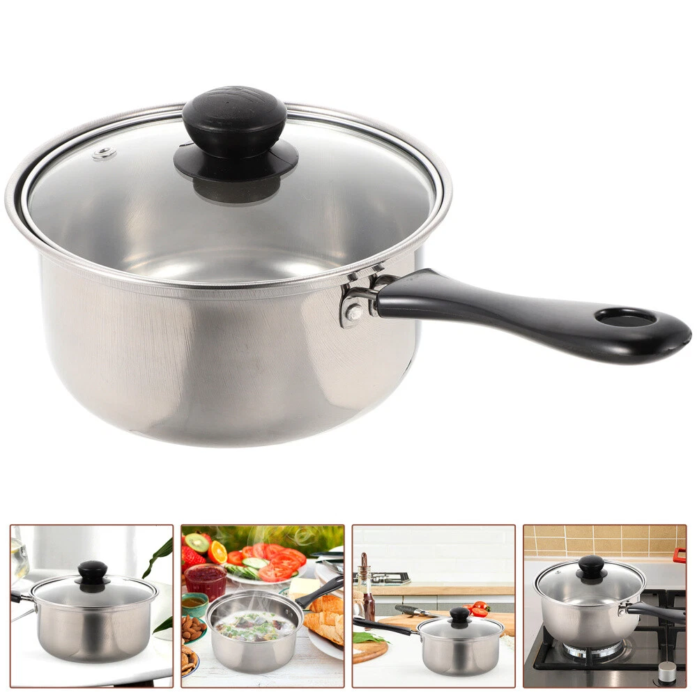 stainless steel noodles pot large skillet with lid Deep Frying Pan Metal  Deep