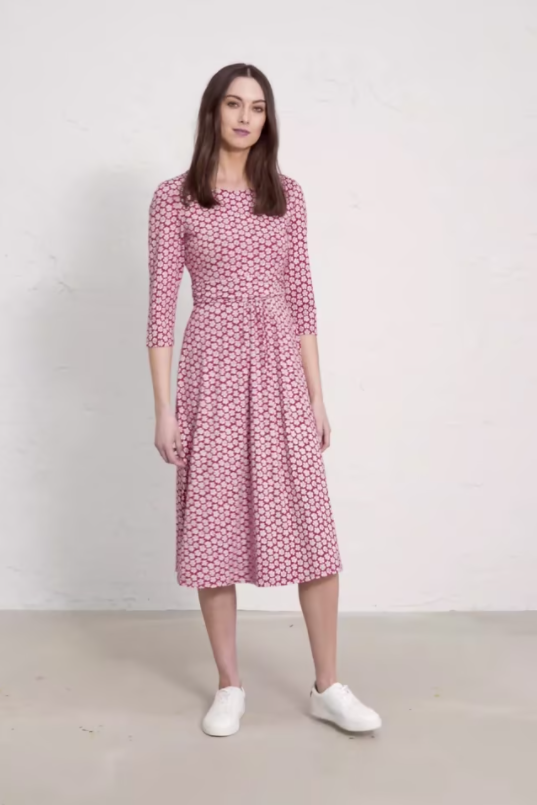 Seasalt Women's Dress red Alaria Jersey Dress Regular Cornflower