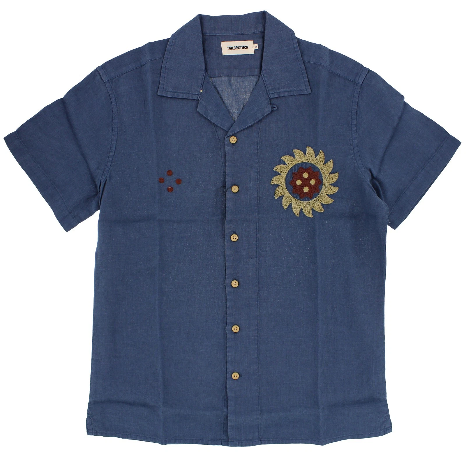 Taylor Stitch Short Sleeve Hawthorne Shirt 100% Hemp Embroidered Button Up $138
Opens in a new windo