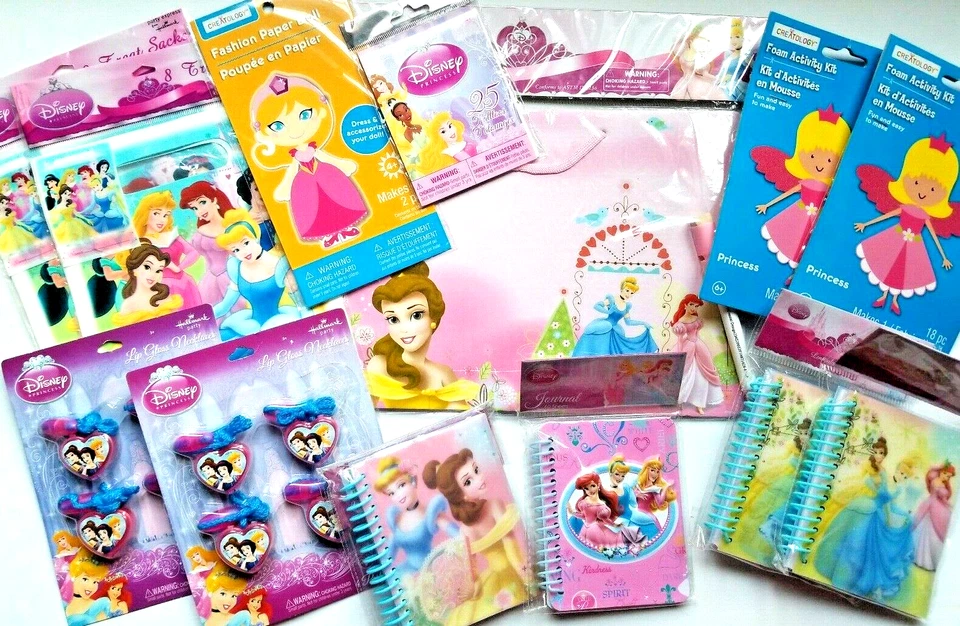 Nuevo DISNEY PRINCESS Fiesta de Cumpleaños Platos de Papel Servilletas Tazas Favores Bolsas de Golosinas Foto 3 de 4