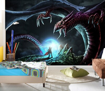 3D Giant Dragon ZHUA2459 Wallpaper Wall Murals Removable Self-adhesive Ann