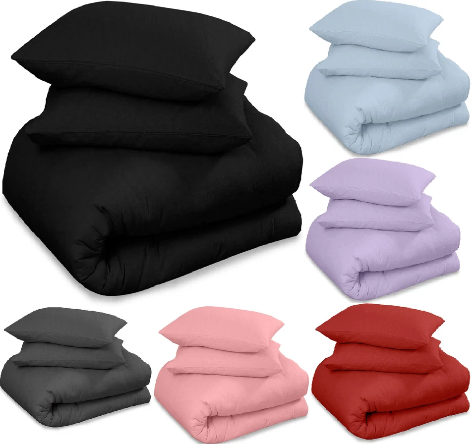 Premium Quality Plain Dyed Flannelette Flat Sheet, Luxury 100% Brushed Cotton