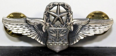 US Air Force Small 1/20 Silver Filled Master Navigator Wings Badge ...