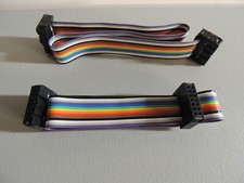 2 pieces 1ft 14-Pin 2x7 Female to Female 2.54mm-Pitch IDC Flat Ribbon Cable