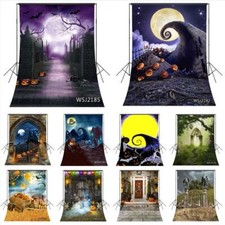 Halloween Theme Backdrop Pumpkin Cemetery Background Photography Studio Props