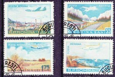 Romania 1956 Aircraft Over Landscapes Airmail J33