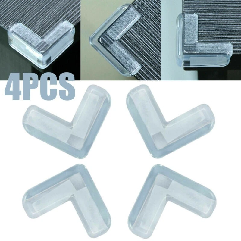 Glass Protector Edges 4 Pieces Edge Plastic Baby Table Desk Guards.