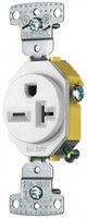 Round Wall Air Conditioner Power Outlet 20-amp 250-volt White Indoor 1 Pack Round Wall Air Conditioner Power Outlet 20-amp 250-volt White Indoor 1 Pack