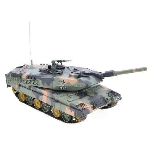 Tanque de batalla militar de control remoto alemán leopardo 16" 1:24 NUEVO con cañón R/C - Imagen 4 de 8
