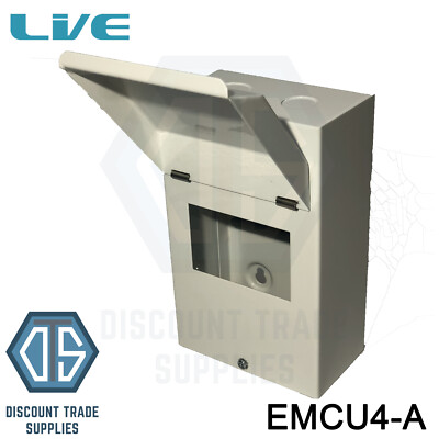 Live 4 Modul Leer Metallgehäuse mit Hutschiene MCB RCD Schütz Gehäuse Deckel