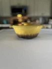 1950's Hull Yellow & Brown 1.5 qt Yellow And Brown Divide Casserole Dish RARE