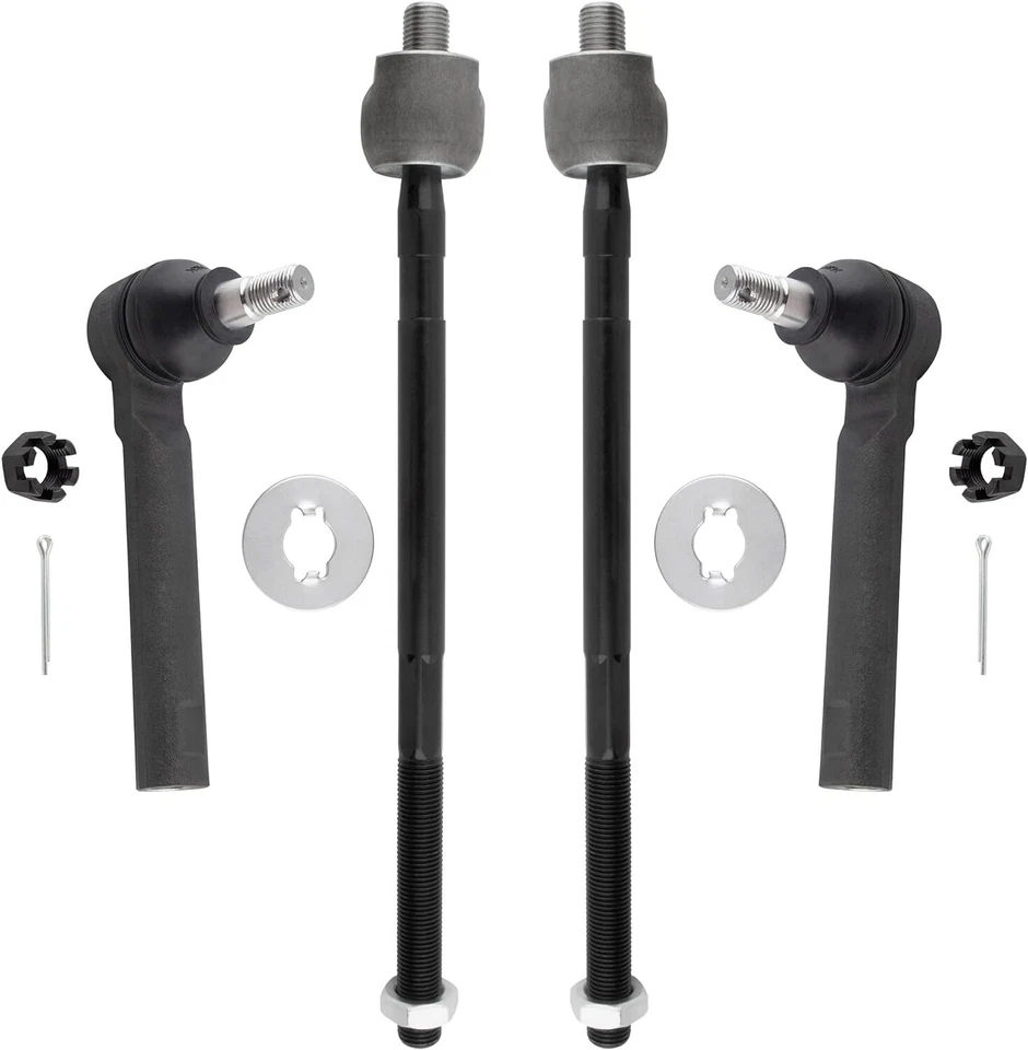 Extremos de barra de amarre interior y exterior 4 piezas para Subaru Impreza Legacy 1993 1994 1995 1996 Foto 2 de 4