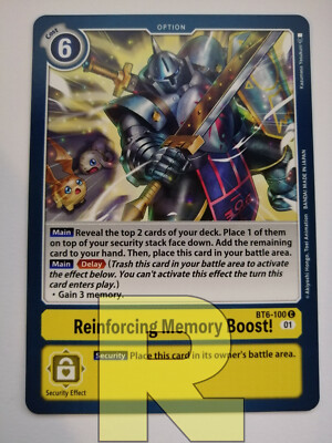 2x Verstärkung Memory Boost!   BT6-100 C  Common  Digimon DD  Englisch 