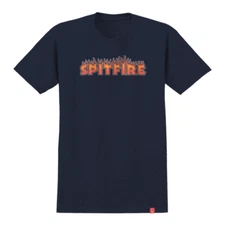 Mens T-shirt Spitfire Flash Fire Navy