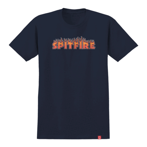 Camiseta para hombre Spitfire Flash Fire Navy - Imagen 1 de 1