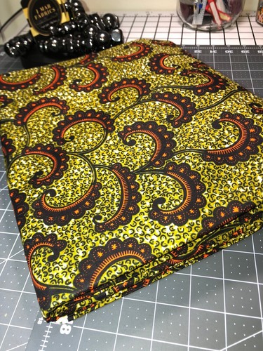 Olive Ankara by the Yard, 100% Cotton - Picture 10 of 11