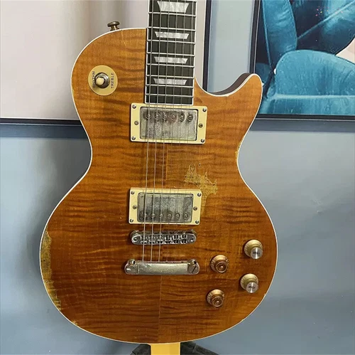 1959 Standard Aged Kirk Hammett Greeny Electric Guitar 6 Strings Top Quality