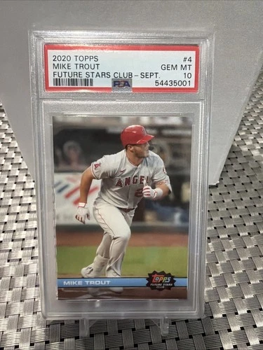 2020 Topps Future Stars Club Mike Trout #4 Angels PSA 10 All Star Team USA 🔥
