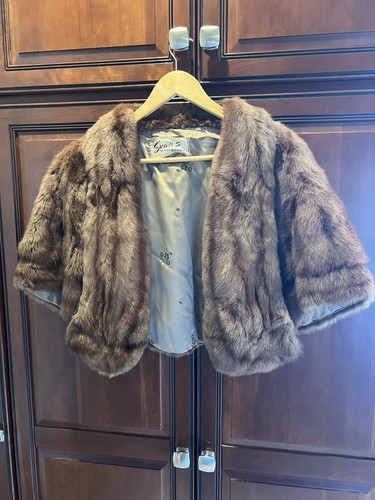 Evans Chicago Mink Fur Stole Shawl Wrap Women - S/M - Picture 1 of 14