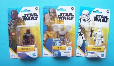 3 Figuren STAR WARS Epic Hero/World of Action Stormtrooper + Moff Gideon + SM-33