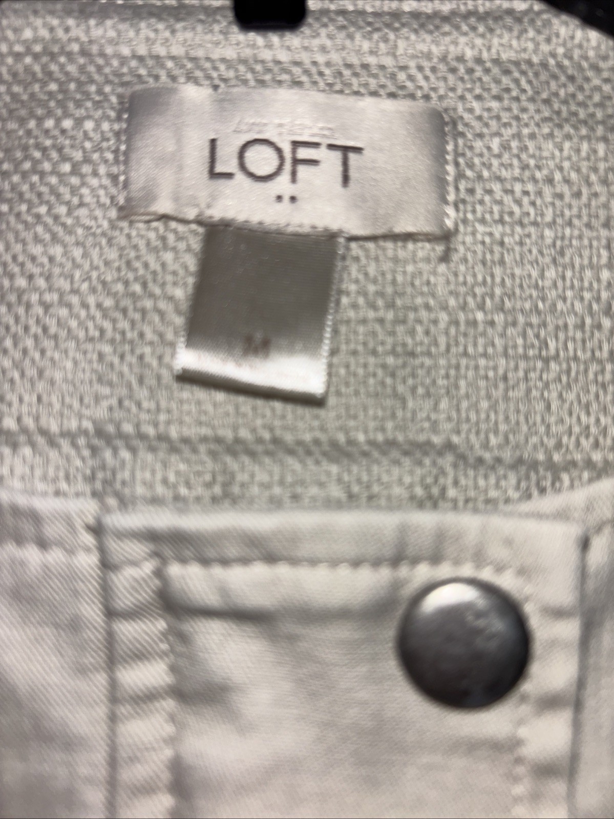 LOFT Utility Jacket Women’s Medium Neutral Beige … - image 10