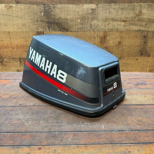 OEM Yamaha 8HP Outboard Engine Top Cowling Cover Cowl Hood Gray