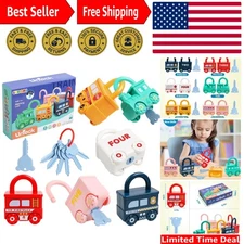 Montessori Learning Toys Sorting & Matching Locks and Keys Toddlers Sensory C...