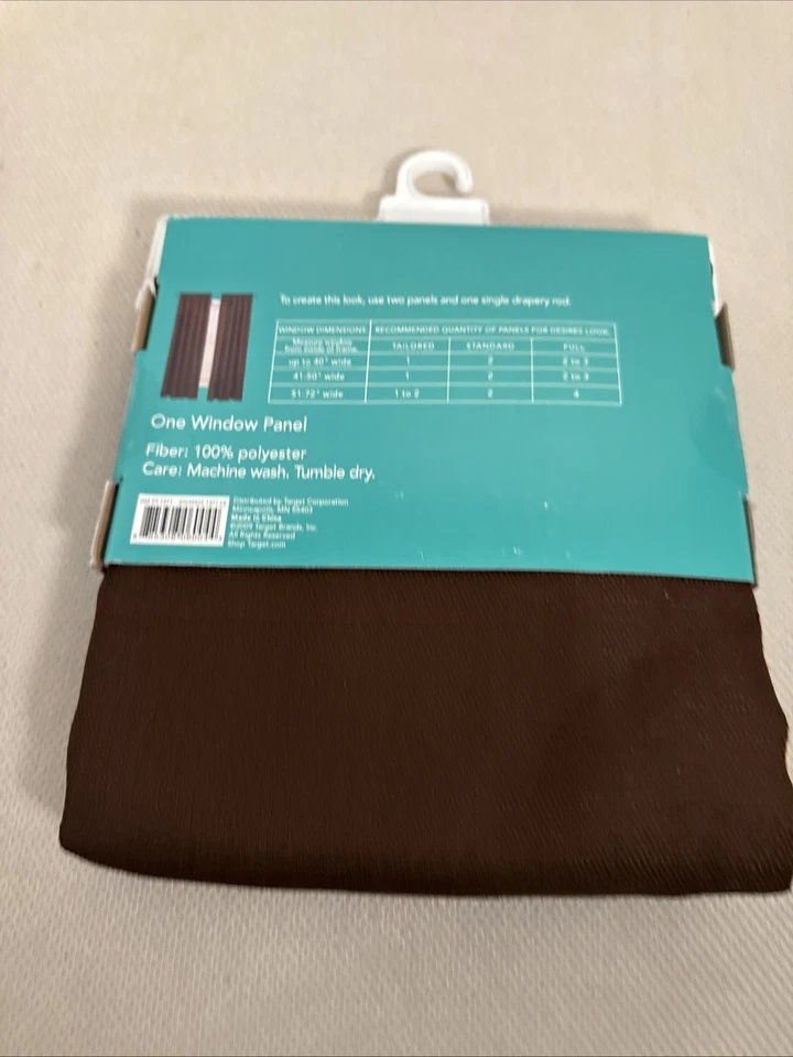 RE Room Essentials Style One Window Wall Panel Curtain 40”X84''. Brown Textured - Image 4 of 4