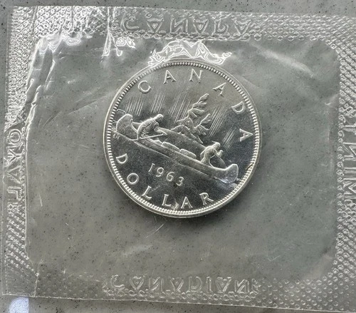 1963 CANADA $1 SILVER COIN UNC