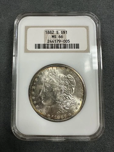 1882 S Morgan Silver Dollar NGC MS66