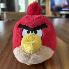 Angry Birds Plush Red Bird Toy Stuffed Animal 5" Commonwealth No Sound 2010
