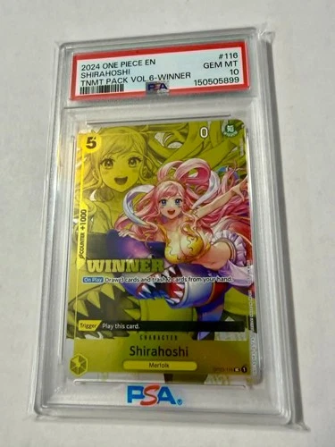 2024 One Piece Shirahoshi OP03-116 Tournament Pack Winner Vol.6 PSA 10