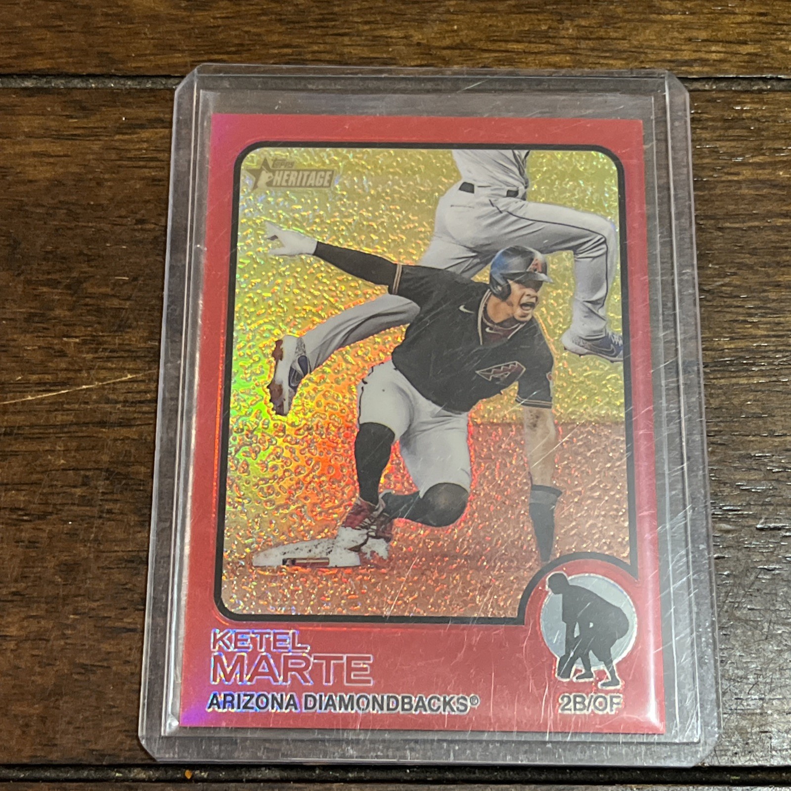 2022 Topps Heritage Chrome Red Border Refractor /573 Ketel Marte #163